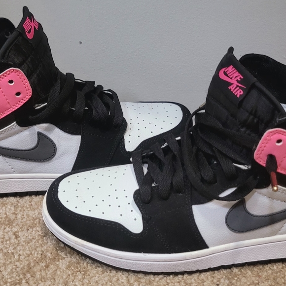 Nike Air Jordan Women's Sneakers - Black, White, and Pink - Picture 2 of 6